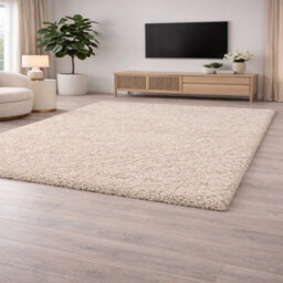 Uetian Light Beige Luxury Plush Area Rug 160X230 Soft Thick 5Cm Pile Modern Home Decor - thumbnail 1