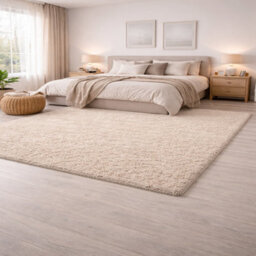 Uetian Light Beige Luxury Plush Area Rug 160X230 Soft Thick 5Cm Pile Modern Home Decor - thumbnail 6