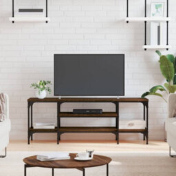 Berkfield Industrial Tv Cabinet Brown Oak 121X35X45 Cm Engineered Wood&iron - thumbnail 2