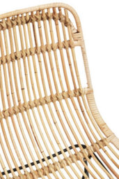 Orsina Natural Rattan Chair With Black Metal Legs, Hand Woven Rattan Dining Chair, Outdoor Rattan Chair For Garden - thumbnail 5