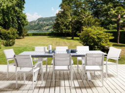 Beliani Garden Dining Set 8 Seater Pereta Metal Grey - thumbnail 2