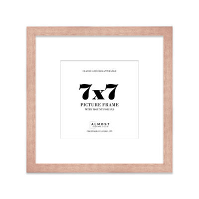 "7X7"" Bronze Picture Frame - 7X7"" Square Frame With 5X5"" Mount For 7X7""/5X5"" Pictures Art Deco Style Room Decor, 1 Pack" - image 1