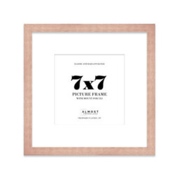 "7X7"" Bronze Picture Frame - 7X7"" Square Frame With 5X5"" Mount For 7X7""/5X5"" Pictures Art Deco Style Room Decor, 1 Pack"
