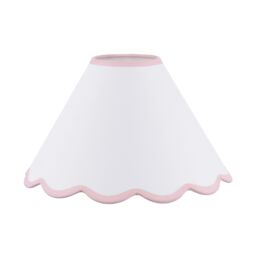 Laura Ashley Ivory & Pink Scalloped Edge Conical Lamp Shade (D)30Cm - thumbnail 3