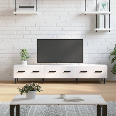 Berkfield Tv Cabinet High Gloss White 150X36X30 Cm Engineered Wood - image 1