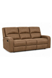 Loft Home Celestine Tan 3 Seater Fabric Manual Recliner Sofa - thumbnail 3