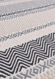 Grey Multi Outdoor Rug, Geometric Striped Stain-Resistant Rug For Patio Decks, 2mm Modern Outdoor Area Rug-200Cm X 290Cm - thumbnail 2