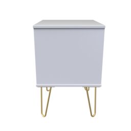 Linear Ready Assembled Matt Green & White No Effect 2 Drawer Wide Bedside Chest (H)505mm (W)395mm (D)415mm - thumbnail 6