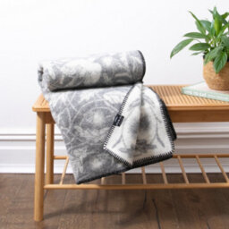 Native Natural Soft Grey Bird Pure Wool Blanket