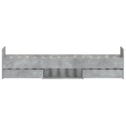 Berkfield Bed Frame With Headboard And Footboard Concrete Grey 90X200 Cm - thumbnail 7