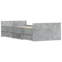 Berkfield Bed Frame With Headboard And Footboard Concrete Grey 90X200 Cm - thumbnail 4