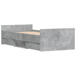 Berkfield Bed Frame With Headboard And Footboard Concrete Grey 90X200 Cm - thumbnail 8