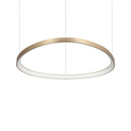 Ideal Lux Luminosa Gemini Integrated Led Pendant Ceiling Light Brass 6600Lm 4000K - thumbnail 1