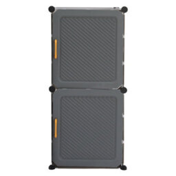 Living And Home Dark Grey Home Entryway Large Capacity Multi-Layer Shoe Cabinet 44X32X92Cm - thumbnail 4
