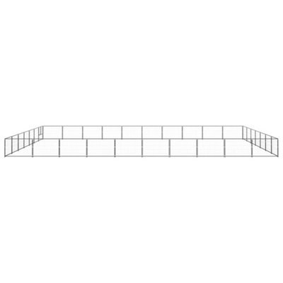 Berkfield Durable Dog Kennel Black 70 M2 Steel - image 1
