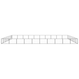 Berkfield Durable Dog Kennel Black 70 M2 Steel - thumbnail 1