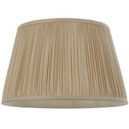 "12"" Elegant Round Tapered Drum Lamp Shade Oyster Gathered Pleated Silk Cover" - thumbnail 3