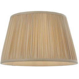 "12"" Elegant Round Tapered Drum Lamp Shade Oyster Gathered Pleated Silk Cover" - thumbnail 1