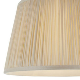 "12"" Elegant Round Tapered Drum Lamp Shade Oyster Gathered Pleated Silk Cover" - thumbnail 4