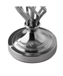 Lighting Supermarket Queenswood Traditional Barley Twist Table Lamp With Grey Silver Lined Shade - Silver Chrome - thumbnail 5