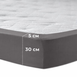 Aspire Homeware Charcoal Fitted Sheet-(30Cm) Deep Hotel Quality -Breathable Fitted Bed Sheets Single (L)190Cm X (W)91Cm - thumbnail 6