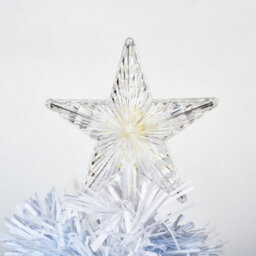 Trendi Sparkling White Fibre Optic Christmas Tree - Silver Base, White Led Cones - (White 2Ft) - thumbnail 4