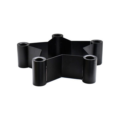 Ivyline Star Shaped Centrepiece Dinner Candle Holder - Mild Steel - L25 X W25 X H7 Cm - Black - image 1