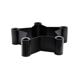 Ivyline Star Shaped Centrepiece Dinner Candle Holder - Mild Steel - L25 X W25 X H7 Cm - Black - thumbnail 1