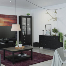 Furniture To Go Madrid Double Dresser 4+4 Drawers In Matt Black - thumbnail 5