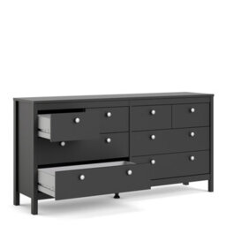 Furniture To Go Madrid Double Dresser 4+4 Drawers In Matt Black - thumbnail 4