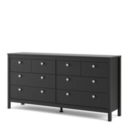 Furniture To Go Madrid Double Dresser 4+4 Drawers In Matt Black - thumbnail 3