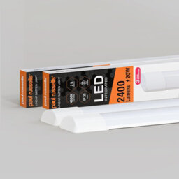 Paul Russells 2Ft Led Batten Tube Lights, 20W 2400 Lumens, Ip20, 4000K Cool White, Ultra Slim, Pack Of 2 - thumbnail 1