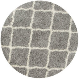 The Rugs Moroccan Shaggy Rugs And Runners Soft  High Pile Grey And Ivory Living Room Kitchen Hallway 710 - thumbnail 1