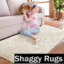 Ameha Cream Shaggy Area Rugs For Hallway Runner Anti-Slip Soft Fluffy Thick Pile Rug Non-Shedding, 60 X 220 Cm - thumbnail 1