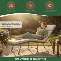 Garden Market Place Garden Furniture Cushion- Cushion For Garden Steamer Chair In Beige - thumbnail 7