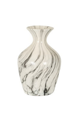 Marble Ellipse Large Vase, Elegant Modern Centerpiece - image 1