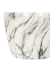 Marble Ellipse Large Vase, Elegant Modern Centerpiece - thumbnail 4
