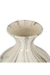 Marble Ellipse Large Vase, Elegant Modern Centerpiece - thumbnail 2
