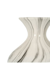 Marble Ellipse Large Vase, Elegant Modern Centerpiece - thumbnail 3