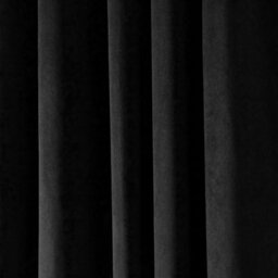"Ohs Pair Of Bow Décor Velvet Eyelet Curtains Ready Made, Black - 66 X 90""" - thumbnail 5