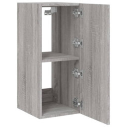 Berkfield Tv Wall Cabinet With Led Lights Grey Sonoma 30.5X35X70 Cm - thumbnail 8