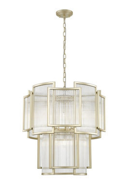 Luminosa Lighting Luminosa Antigua 8 Light Gold Crystal Pendant Ceiling Light