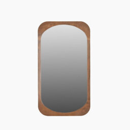 Furniturebox Uk Finley Walnut Wood Medium Rectangle 104X65Cm Wall Mirror - thumbnail 2