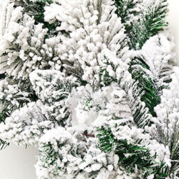 Amorly Christmas Garland, Cedar Xmas Holiday Decoration Snow Flocked Artificial Garland For Stairs Fireplaces Wall Christmas Garland 9Ft - thumbnail 3