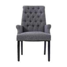 Thehotsale Grey Modern Upholstered Dining Chair 56.5 X 56.5 X 105Cm