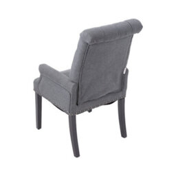 Thehotsale Grey Modern Upholstered Dining Chair 56.5 X 56.5 X 105Cm - thumbnail 3