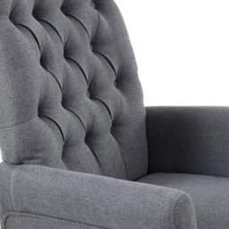 Thehotsale Grey Modern Upholstered Dining Chair 56.5 X 56.5 X 105Cm - thumbnail 4