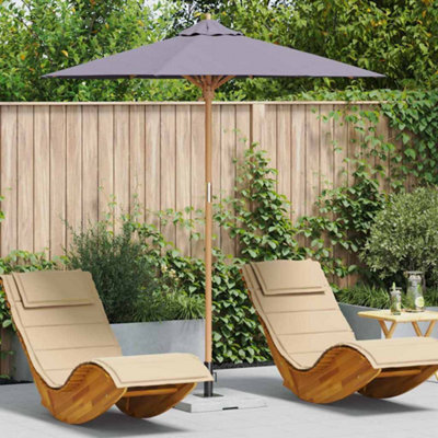 Berkfield Garden Parasol Dark Grey 217 X 217 X 230 Cm Bamboo - image 1