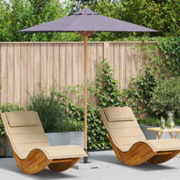 Berkfield Garden Parasol Dark Grey 217 X 217 X 230 Cm Bamboo