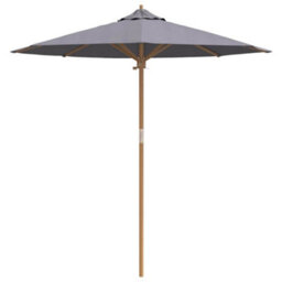 Berkfield Garden Parasol Dark Grey 217 X 217 X 230 Cm Bamboo - thumbnail 4